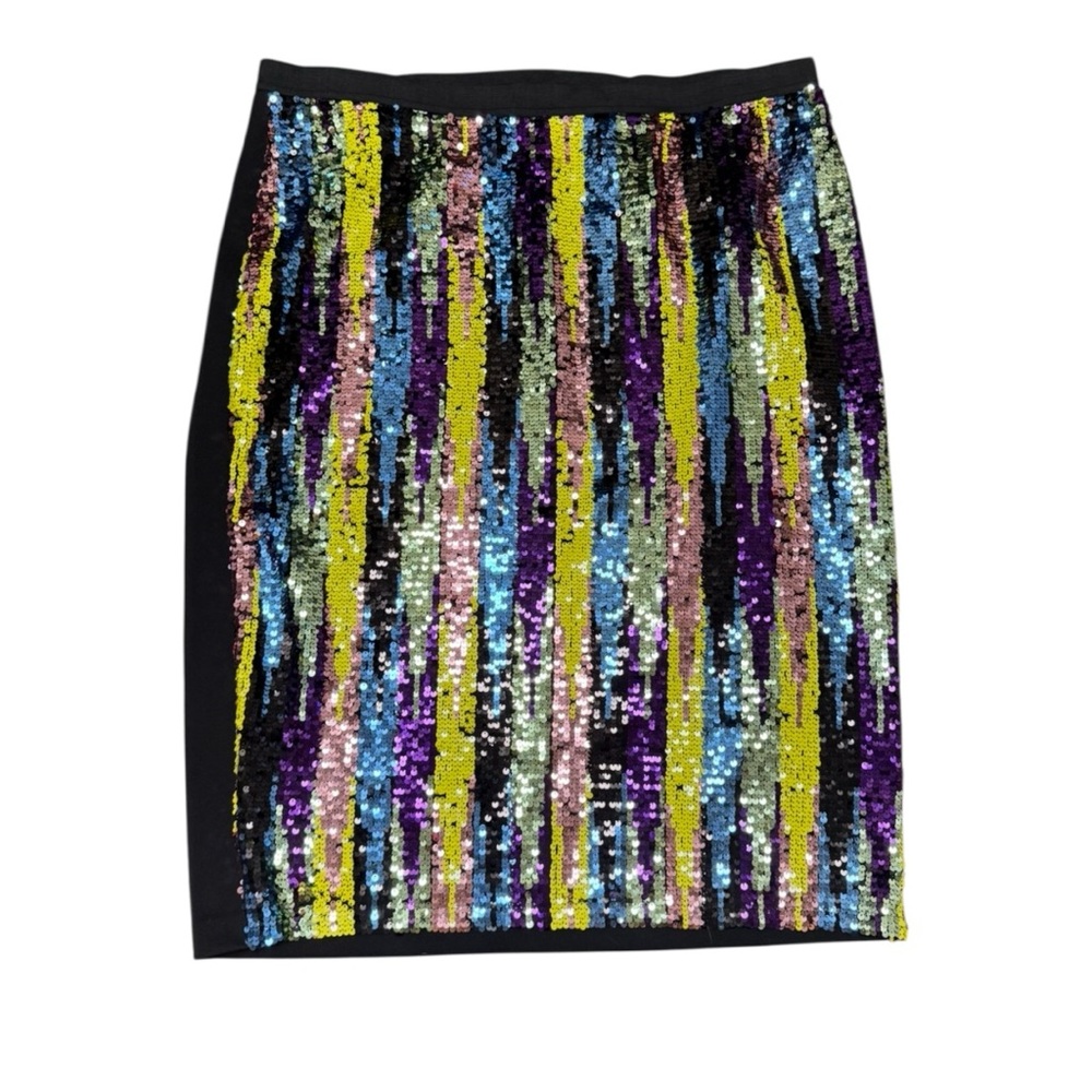 Eloquii Vibrant Neon Sequin Stretch Pencil Skirt